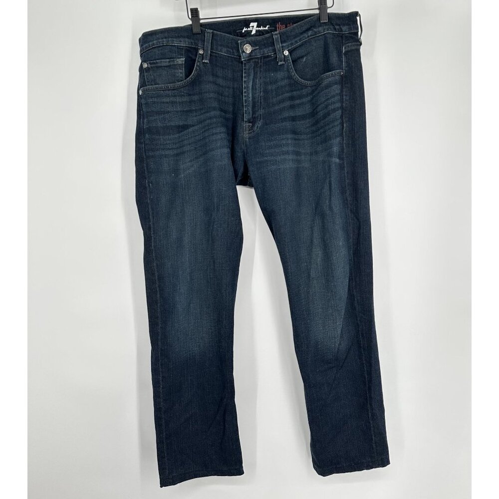 7 For All Mankind Men's Jeans Dark Wash The Straight Size 36‎